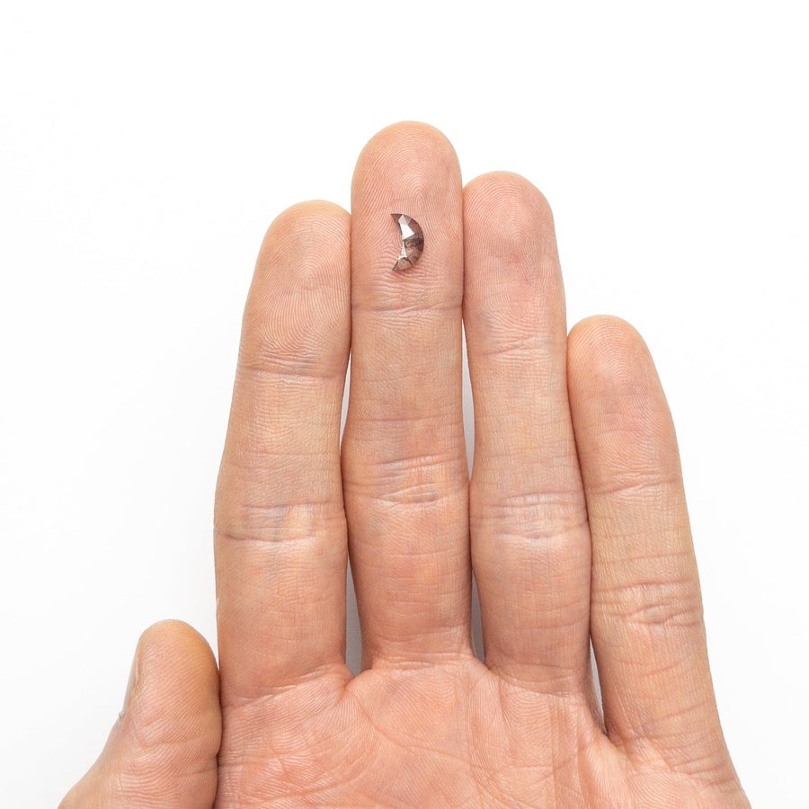 The 0.66ct 8.38x4.84x2.23mm Crescent Moon Rosecut 26800-01 by East London jeweller Rachel Boston | Discover our collections of unique and timeless engagement rings, wedding rings, and modern fine jewellery. - Rachel Boston Jewellery