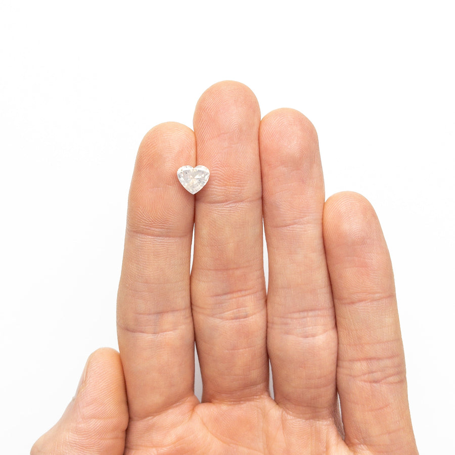The 1.49ct 6.77x7.62x4.41mm Fancy White Heart Brilliant 26805-01 by East London jeweller Rachel Boston | Discover our collections of unique and timeless engagement rings, wedding rings, and modern fine jewellery. - Rachel Boston Jewellery