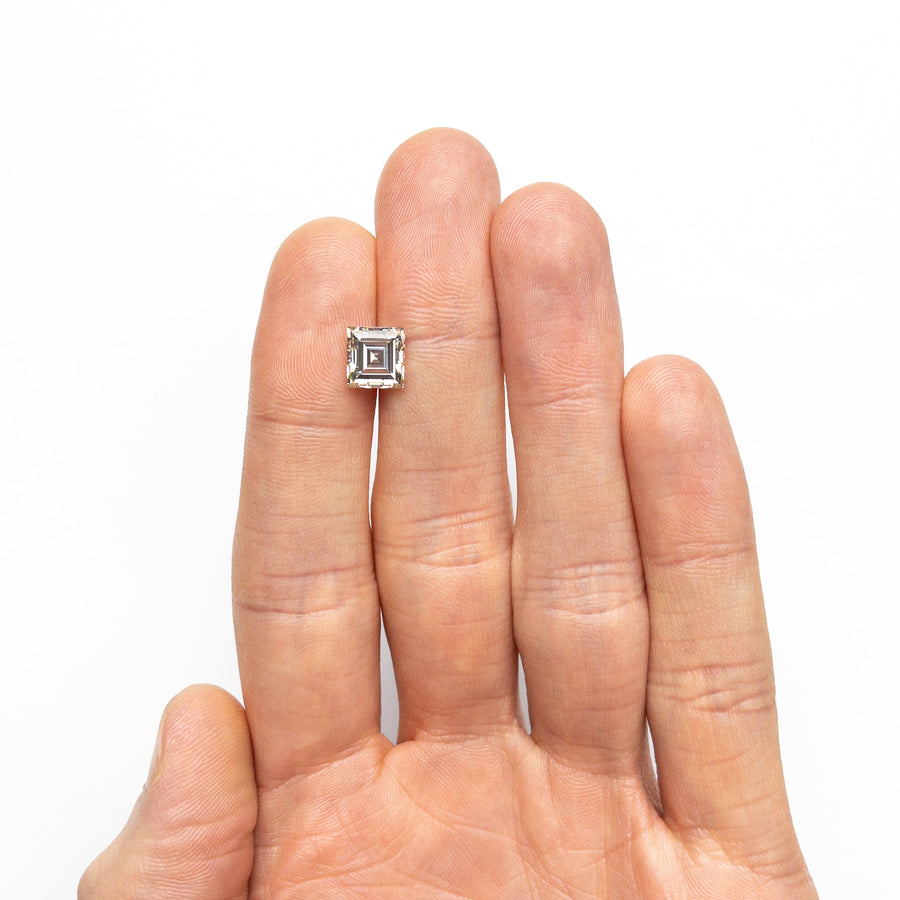 The 2.50ct 7.64x7.24x4.95mm VVS2 Q-R Carré Cut 🇨🇦 26808-01 by East London jeweller Rachel Boston | Discover our collections of unique and timeless engagement rings, wedding rings, and modern fine jewellery. - Rachel Boston Jewellery