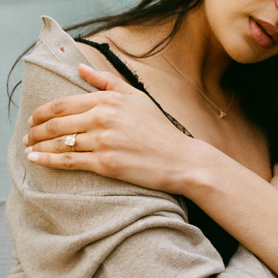 The Stella Ring by East London jeweller Rachel Boston | Discover our collections of unique and timeless engagement rings, wedding rings, and modern fine jewellery. - Rachel Boston Jewellery