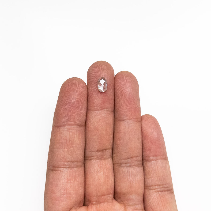 The 0.86ct 7.87x5.21x2.19mm I2 M Oval Rosecut 27066-05 by East London jeweller Rachel Boston | Discover our collections of unique and timeless engagement rings, wedding rings, and modern fine jewellery. - Rachel Boston Jewellery