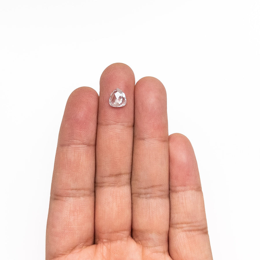 The 1.21ct 7.99x7.63x2.44mm Pear Rosecut 27066-06 by East London jeweller Rachel Boston | Discover our collections of unique and timeless engagement rings, wedding rings, and modern fine jewellery. - Rachel Boston Jewellery
