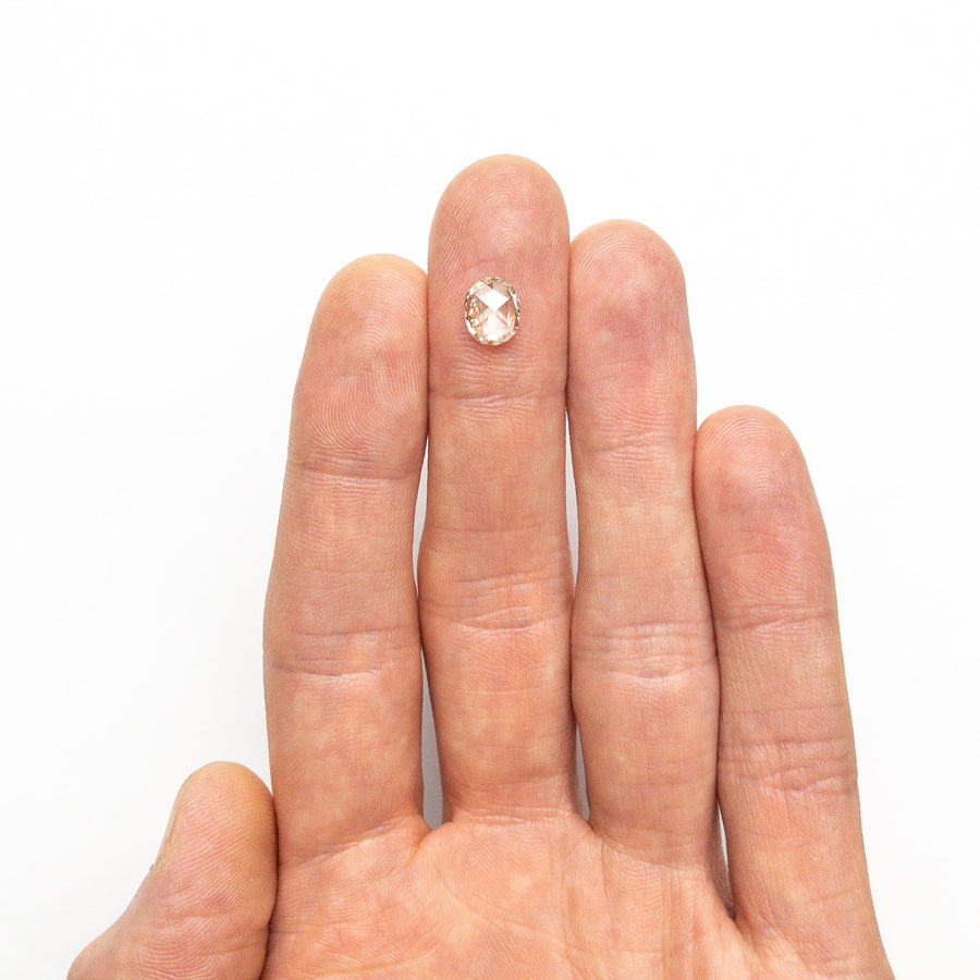 The 1.26ct 7.93x6.56x2.77mm SI1 U-V Oval Rosecut 27076-01 by East London jeweller Rachel Boston | Discover our collections of unique and timeless engagement rings, wedding rings, and modern fine jewellery. - Rachel Boston Jewellery