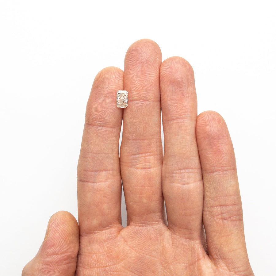 The 1.01ct 7.27x4.74x3.15mm SI1 K Cut Corner Rectangle Brilliant 27081-12 by East London jeweller Rachel Boston | Discover our collections of unique and timeless engagement rings, wedding rings, and modern fine jewellery. - Rachel Boston Jewellery