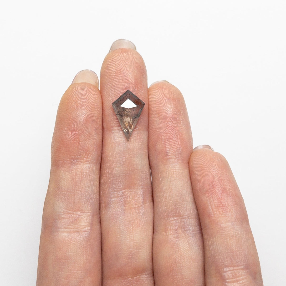 The 2.13ct 14.33x9.26x2.82mm Kite Rosecut 27224-01 by East London jeweller Rachel Boston | Discover our collections of unique and timeless engagement rings, wedding rings, and modern fine jewellery.