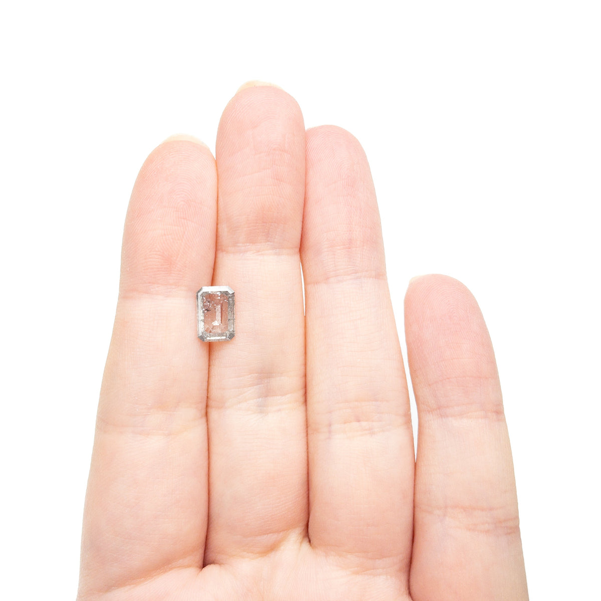 The 1.27ct 9.00x6.32x1.98mm Cut Corner Rectangle Rosecut 27225-26 by East London jeweller Rachel Boston | Discover our collections of unique and timeless engagement rings, wedding rings, and modern fine jewellery.