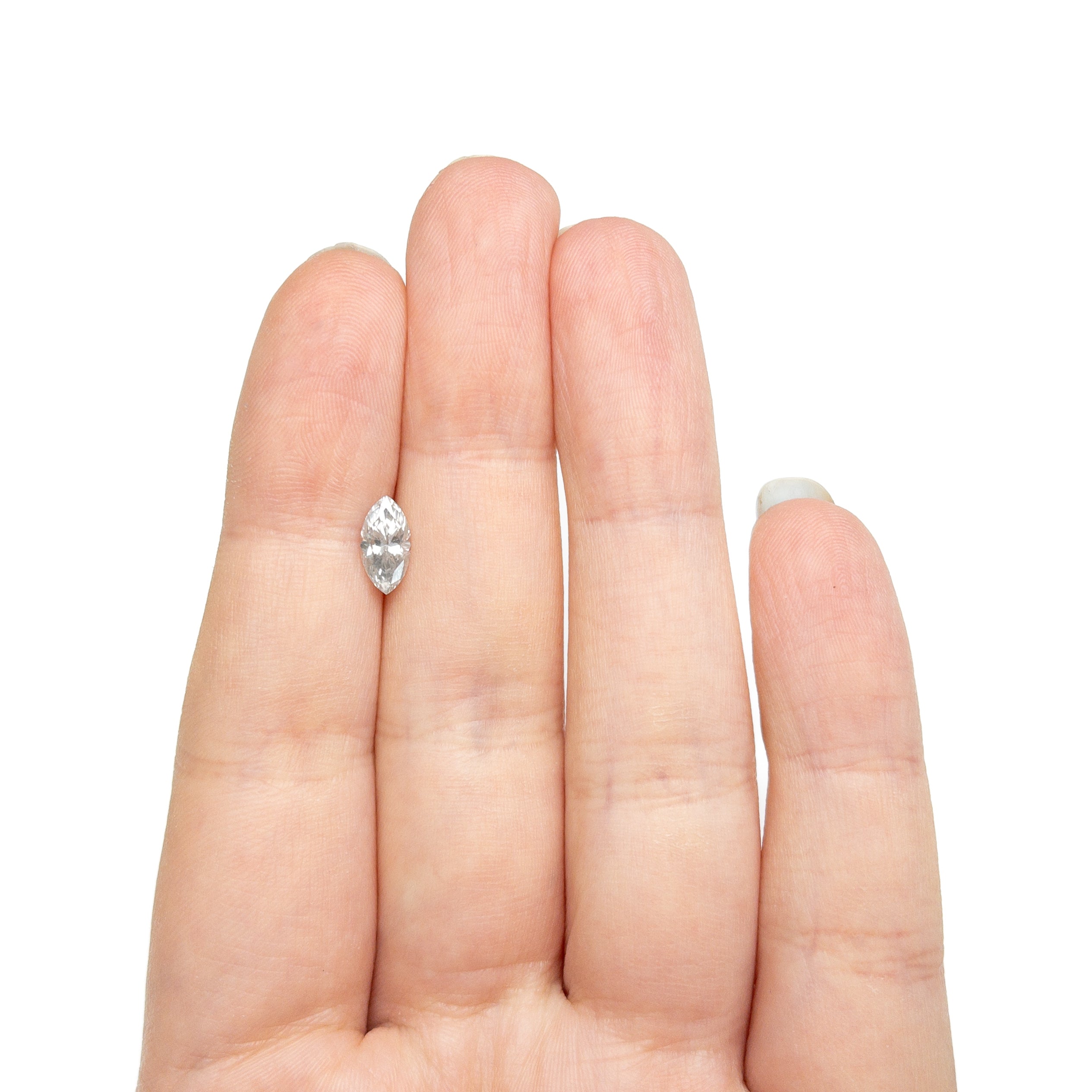 The 0.76ct 8.91x4.56x3.06mm Marquise Brilliant 27226-08 by East London jeweller Rachel Boston | Discover our collections of unique and timeless engagement rings, wedding rings, and modern fine jewellery.