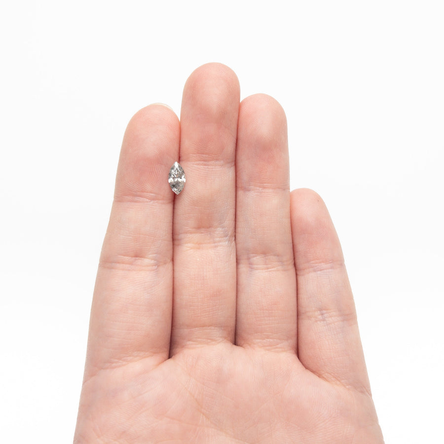 The 0.61ct 8.61x4.40x2.83mm Marquise Brilliant 27226-35 by East London jeweller Rachel Boston | Discover our collections of unique and timeless engagement rings, wedding rings, and modern fine jewellery. - Rachel Boston Jewellery