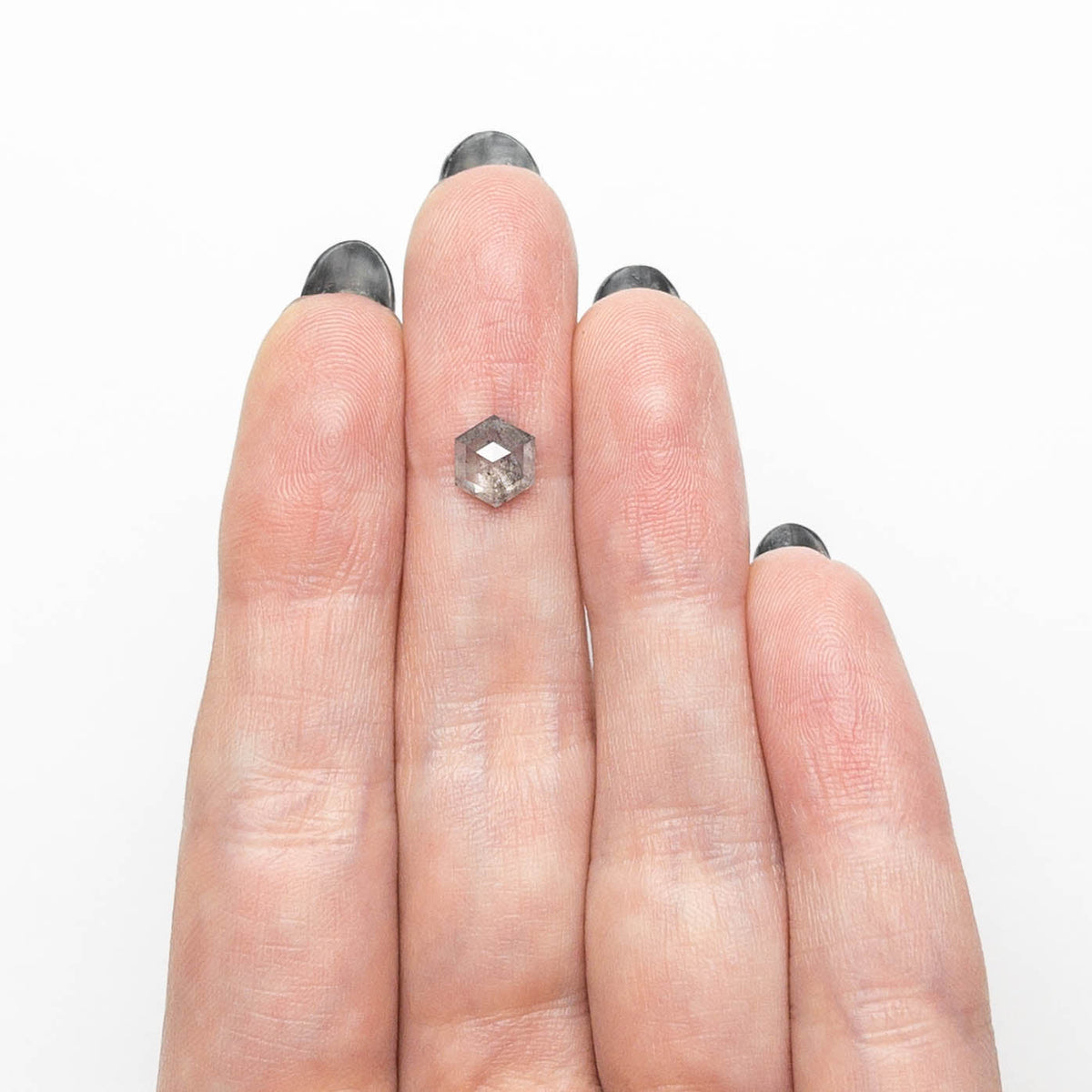 The 1.14ct 7.02x6.04x3.26mm Hexagon Rosecut 27230-10 by East London jeweller Rachel Boston | Discover our collections of unique and timeless engagement rings, wedding rings, and modern fine jewellery.