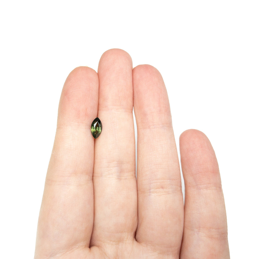 0.99ct 8.46x4.52x3.36mm Marquise Brilliant Sapphire 27344-02 - Rachel Boston Jewellery