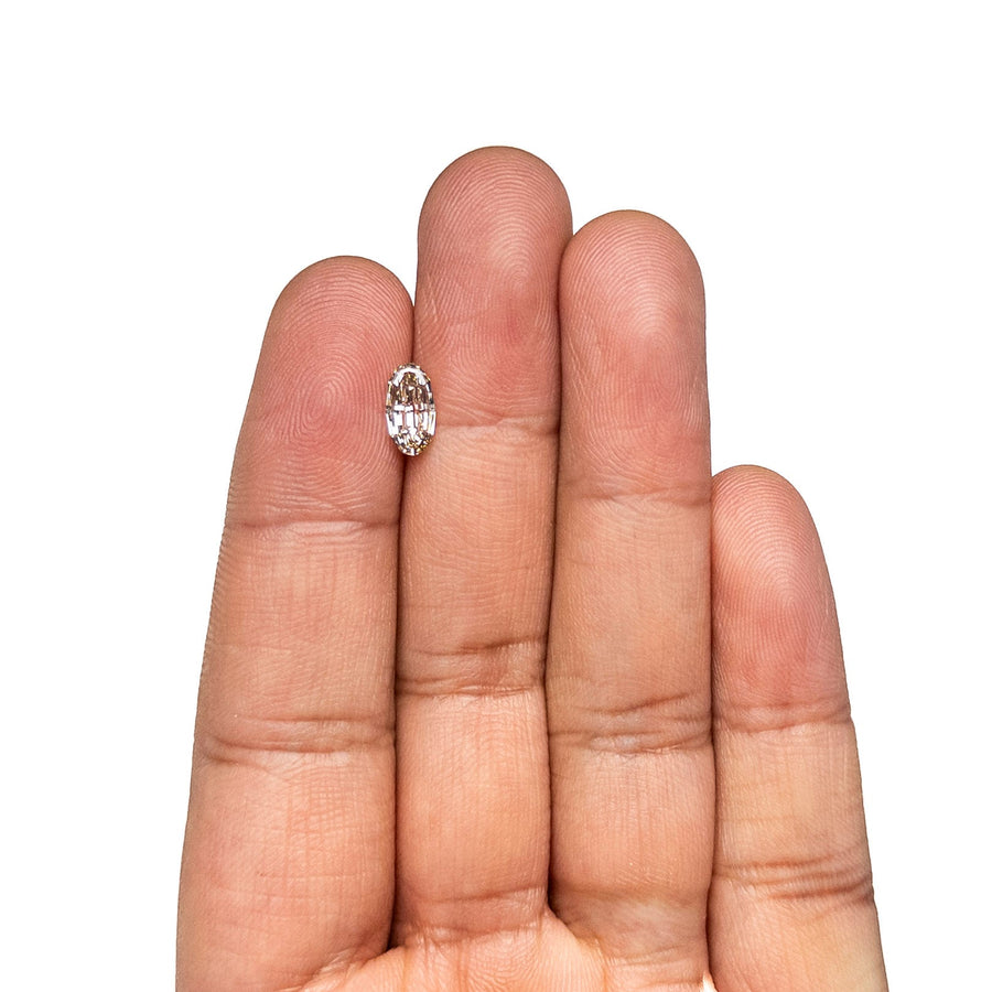 The 0.97ct 8.81x4.74x2.72mm SI1 C3 Geo Oval Step Cut 🇿🇦 27375-07 by East London jeweller Rachel Boston | Discover our collections of unique and timeless engagement rings, wedding rings, and modern fine jewellery. - Rachel Boston Jewellery