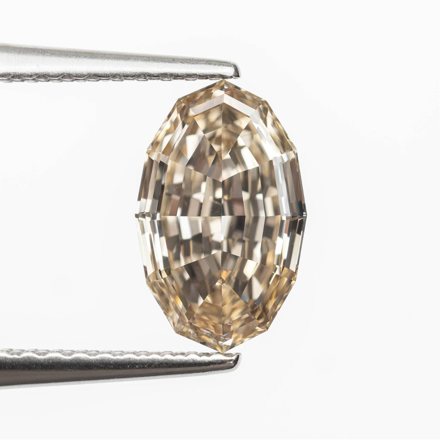 The 1.50ct 9.60x6.02x3.44mm VS2 C4 Geo Oval Step Cut 27384-01 by East London jeweller Rachel Boston | Discover our collections of unique and timeless engagement rings, wedding rings, and modern fine jewellery. - Rachel Boston Jewellery