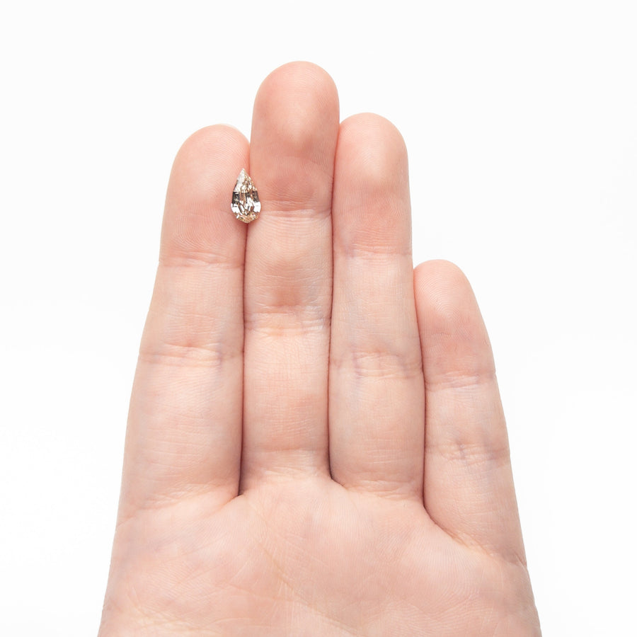 The 1.02ct 9.61x5.09x3.09mm SI1 Y-Z Geo Pear Step Cut 🇿🇦 27518-03 by East London jeweller Rachel Boston | Discover our collections of unique and timeless engagement rings, wedding rings, and modern fine jewellery. - Rachel Boston Jewellery