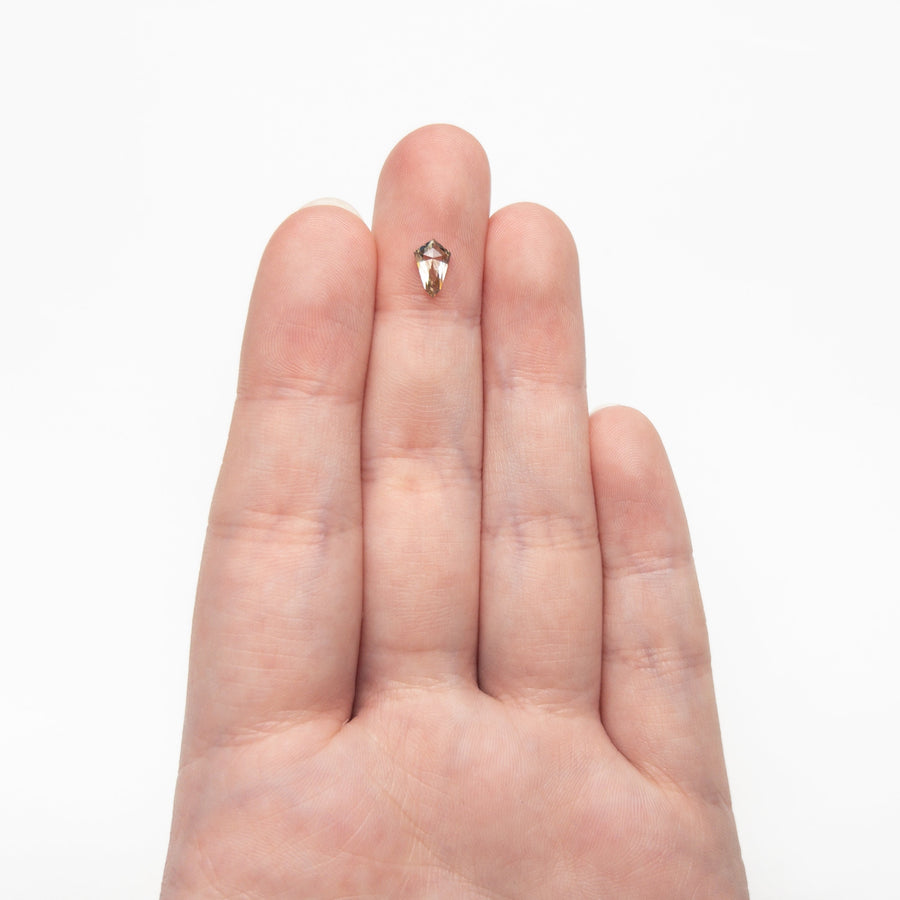 The 0.59ct 7.54x4.84x2.54mm Shield Rosecut 27537-41 by East London jeweller Rachel Boston | Discover our collections of unique and timeless engagement rings, wedding rings, and modern fine jewellery. - Rachel Boston Jewellery