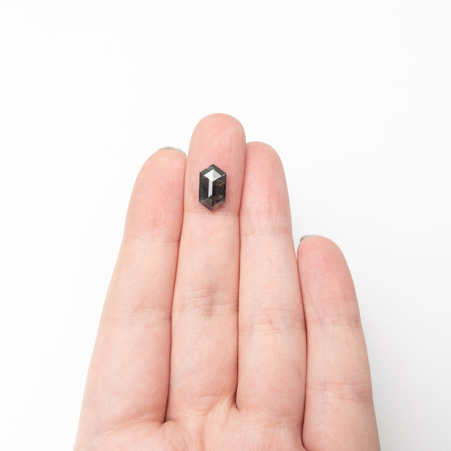 The 3.14ct 12.17x6.75x3.96mm Hexagon Rosecut 27549-04 by East London jeweller Rachel Boston | Discover our collections of unique and timeless engagement rings, wedding rings, and modern fine jewellery. - Rachel Boston Jewellery