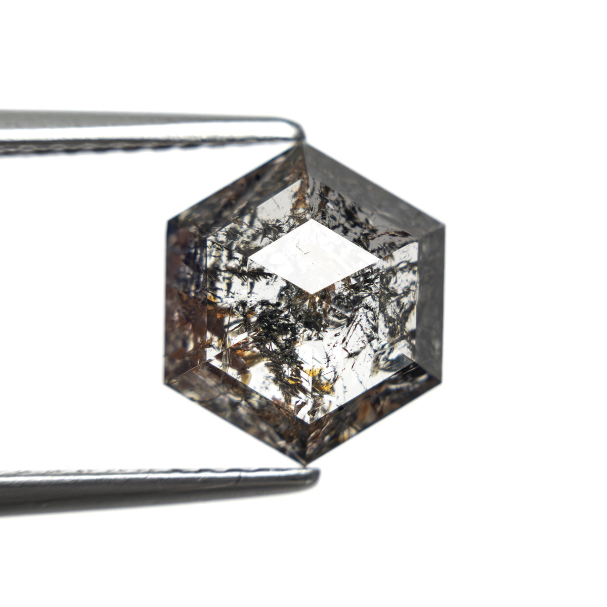 The 3.25ct 9.54x8.38x4.54mm Hexagon Rosecut 27550-02 by East London jeweller Rachel Boston | Discover our collections of unique and timeless engagement rings, wedding rings, and modern fine jewellery.
