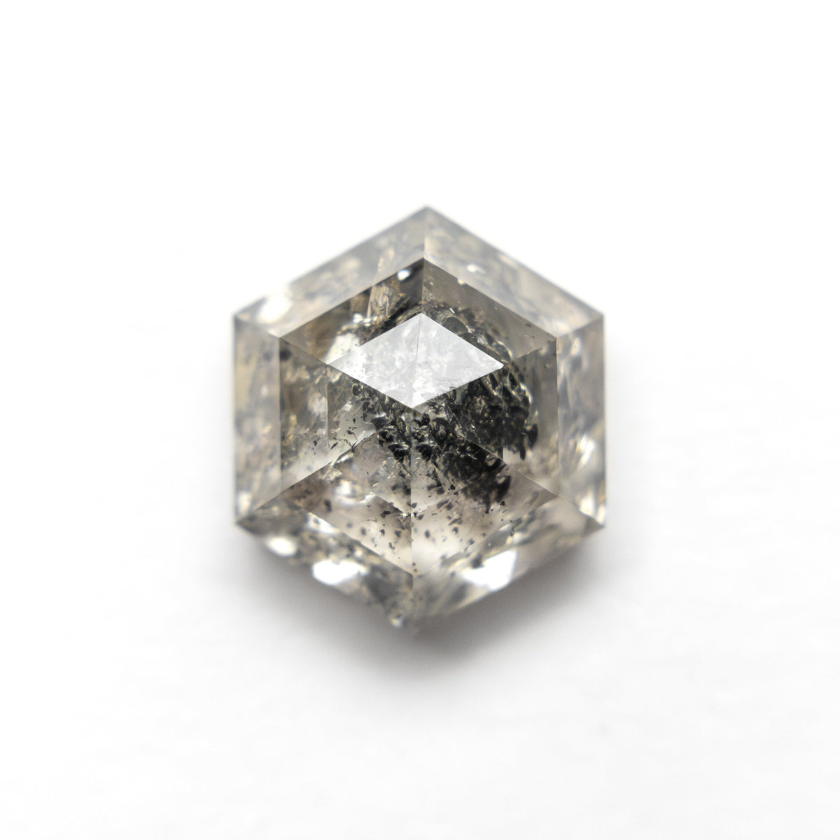 The 2.84ct 9.11x7.87x4.80mm Hexagon Rosecut 27550-03 by East London jeweller Rachel Boston | Discover our collections of unique and timeless engagement rings, wedding rings, and modern fine jewellery.