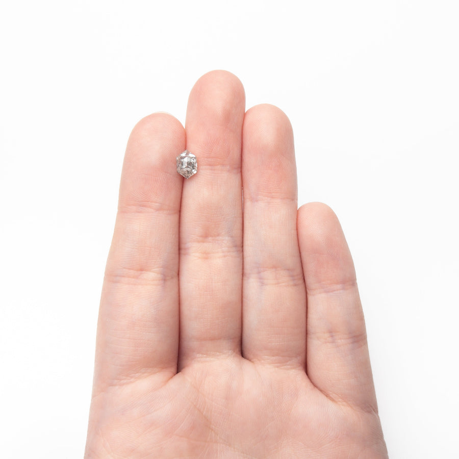 The 1.16ct 7.42x5.14x3.74mm Hexagon Rosecut 🇨🇦 27605-01 by East London jeweller Rachel Boston | Discover our collections of unique and timeless engagement rings, wedding rings, and modern fine jewellery. - Rachel Boston Jewellery
