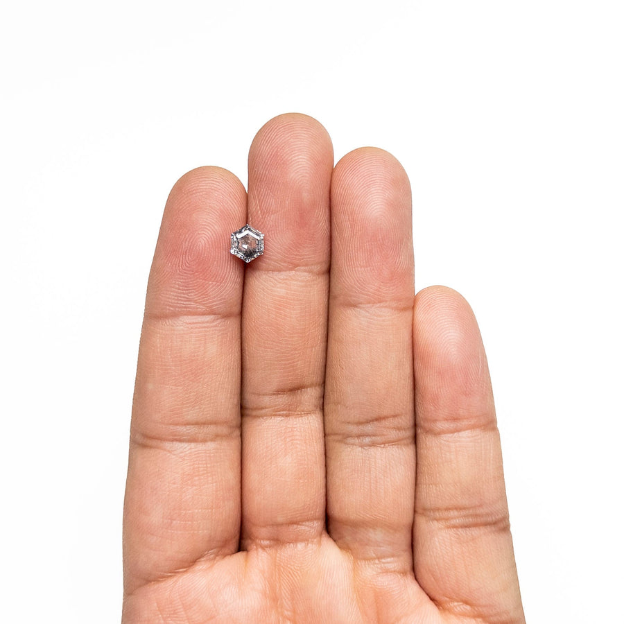 The 1.04ct 6.40x5.60x3.76mm Hexagon Step Cut 🇨🇦 27643-01 by East London jeweller Rachel Boston | Discover our collections of unique and timeless engagement rings, wedding rings, and modern fine jewellery. - Rachel Boston Jewellery