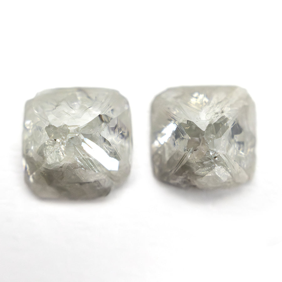 3.22cttw 2pc 6.67x6.61x4.21mm 7.10x7.30x4.48mm Polished Raw Diamond Matching Pair 🇨🇦 27959-01 - Rachel Boston Jewellery