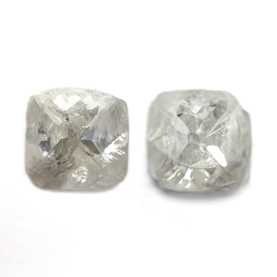 3.22cttw 2pc 6.67x6.61x4.21mm 7.10x7.30x4.48mm Polished Raw Diamond Matching Pair 🇨🇦 27959-01 - Rachel Boston Jewellery