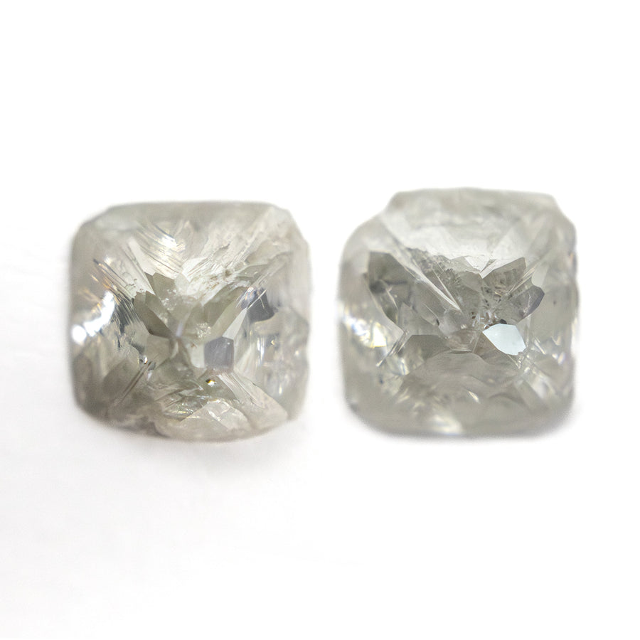 3.22cttw 2pc 6.67x6.61x4.21mm 7.10x7.30x4.48mm Polished Raw Diamond Matching Pair 🇨🇦 27959-01 - Rachel Boston Jewellery