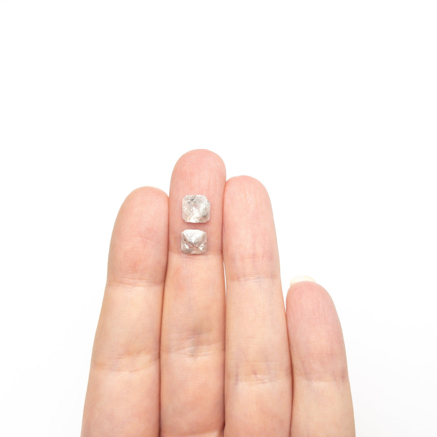 3.22cttw 2pc 6.67x6.61x4.21mm 7.10x7.30x4.48mm Polished Raw Diamond Matching Pair 🇨🇦 27959-01 - Rachel Boston Jewellery