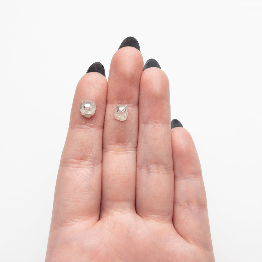 2.93cttw 2pc 7.62x6.84x3.59mm 7.44x6.37x2.96mm Polished Raw Diamond Matching Pair 🇨🇦 27969-01 - Rachel Boston Jewellery