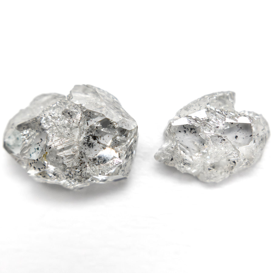 3.24cttw 2pc 9.35x7.33x3.75mm 8.11x5.86x2.38mm Polished Raw Diamond Matching Pair 🇨🇦 27980-01 - Rachel Boston Jewellery