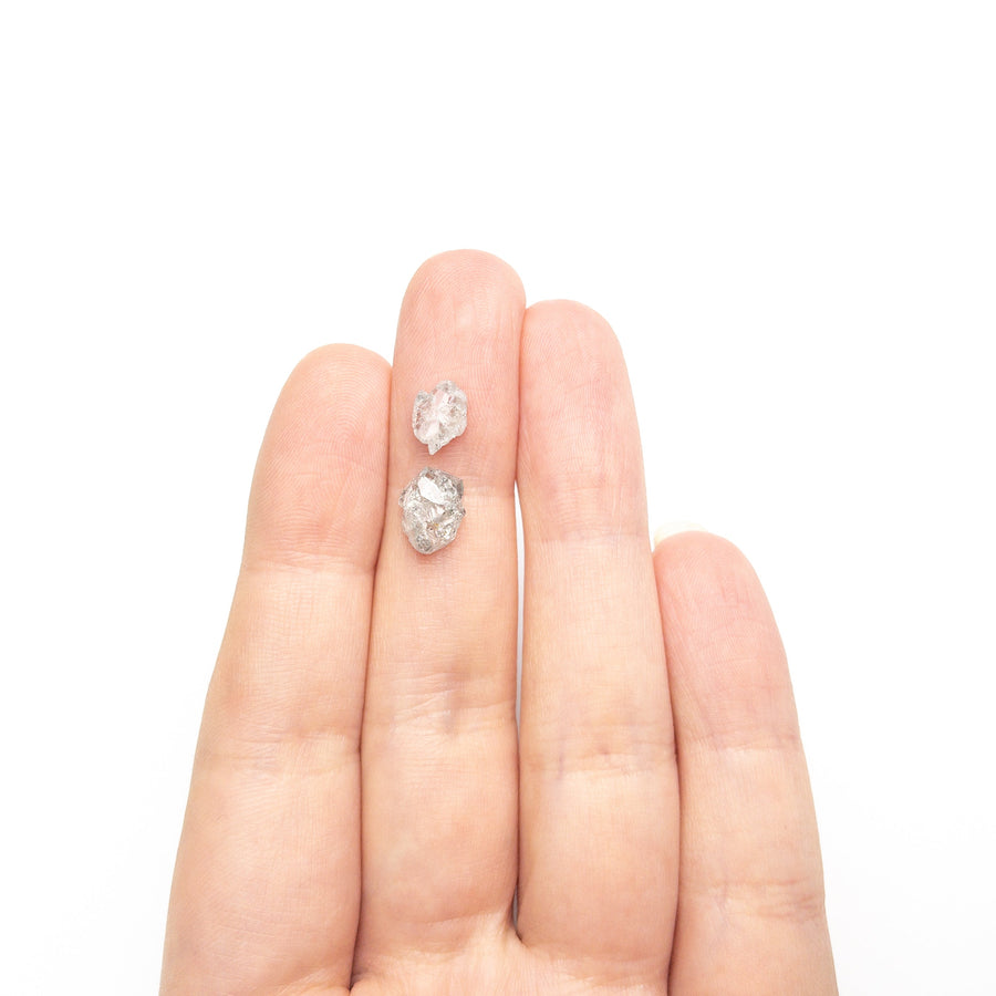 3.24cttw 2pc 9.35x7.33x3.75mm 8.11x5.86x2.38mm Polished Raw Diamond Matching Pair 🇨🇦 27980-01 - Rachel Boston Jewellery