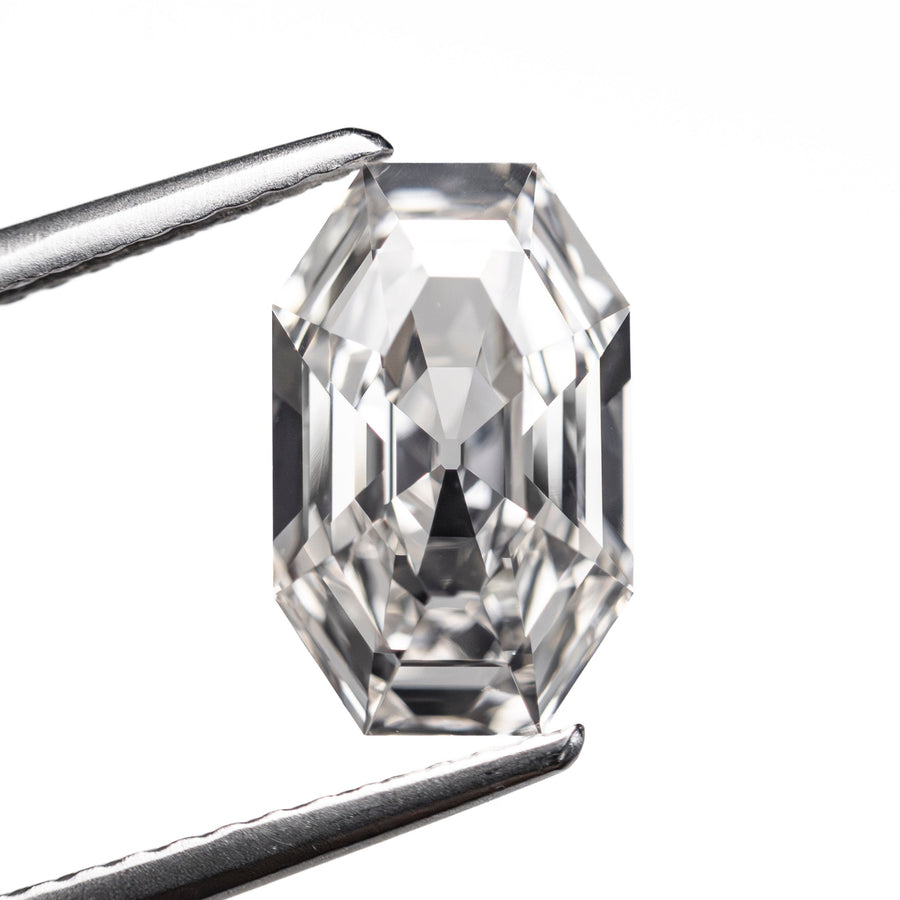 The 1.80ct 10.43x6.50x3.53mm GIA VVS1 H Cut Corner Rectangle Step Cut 28011-01 by East London jeweller Rachel Boston | Discover our collections of unique and timeless engagement rings, wedding rings, and modern fine jewellery. - Rachel Boston Jewellery
