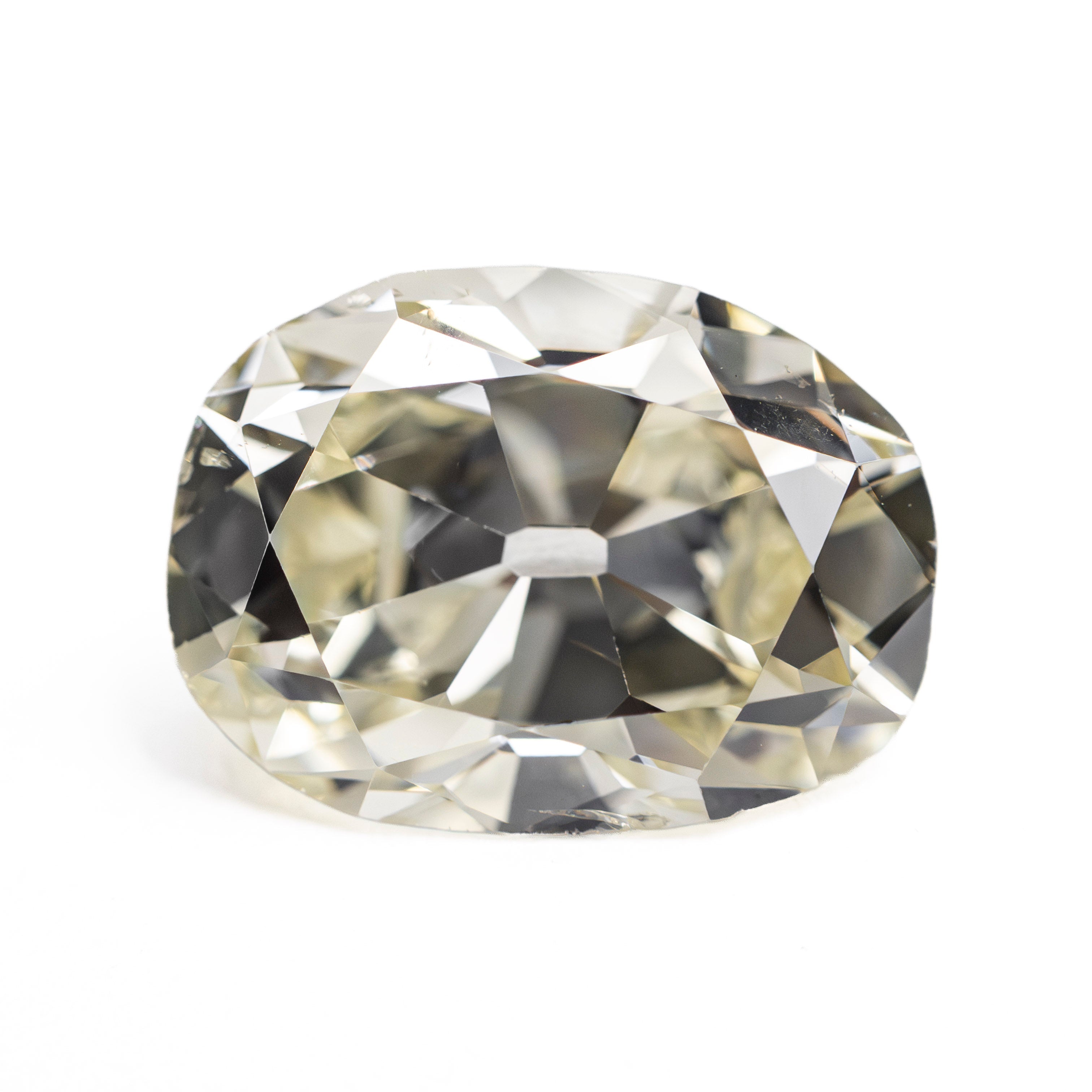 The 4.01ct 11.66x8.63x5.65mm GIA SI1 S Antique Old Mine Cut 28034-01 by East London jeweller Rachel Boston | Discover our collections of unique and timeless engagement rings, wedding rings, and modern fine jewellery.