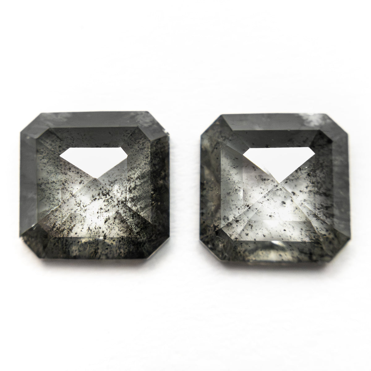 The 3.10cttw 7.25x7.27x2.85mm Cut Corner Square Rosecut Matching Pair 28343-01 by East London jeweller Rachel Boston | Discover our collections of unique and timeless engagement rings, wedding rings, and modern fine jewellery.
