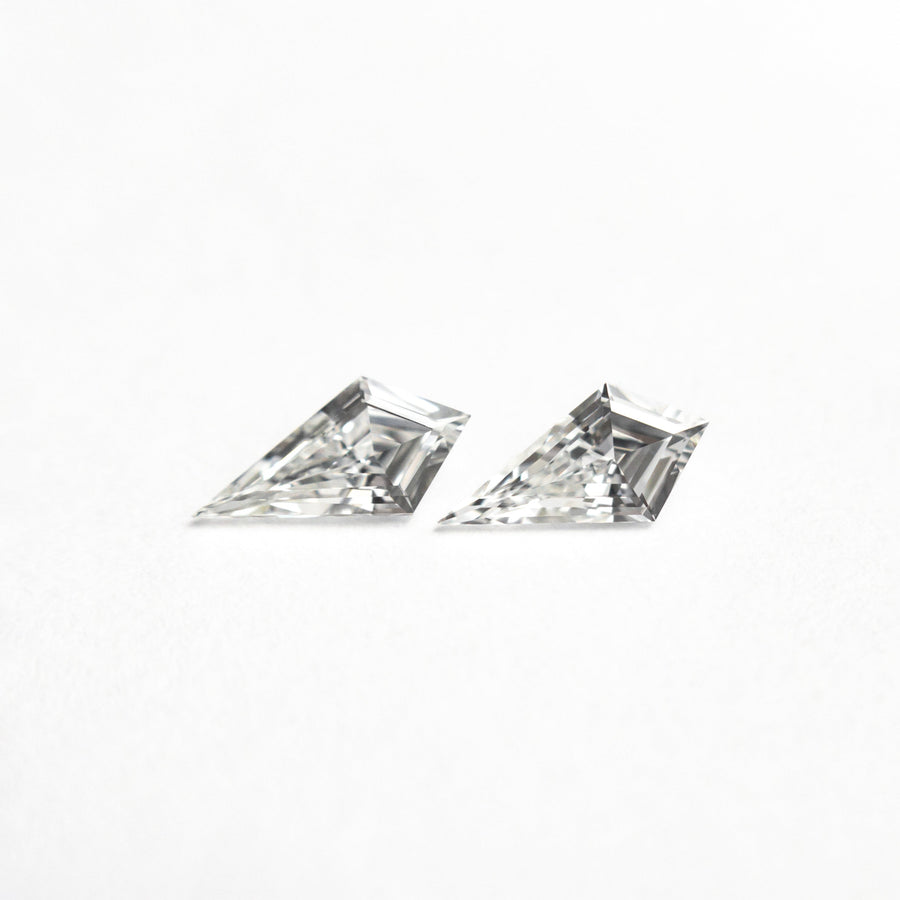 The 0.25cttw 2pc 5.95x2.99x1.49mm 5.85x2.93x1.54mm E-F VVS Kite Step Cut Matching Pair 26307-01 by East London jeweller Rachel Boston | Discover our collections of unique and timeless engagement rings, wedding rings, and modern fine jewellery. - Rachel Boston Jewellery