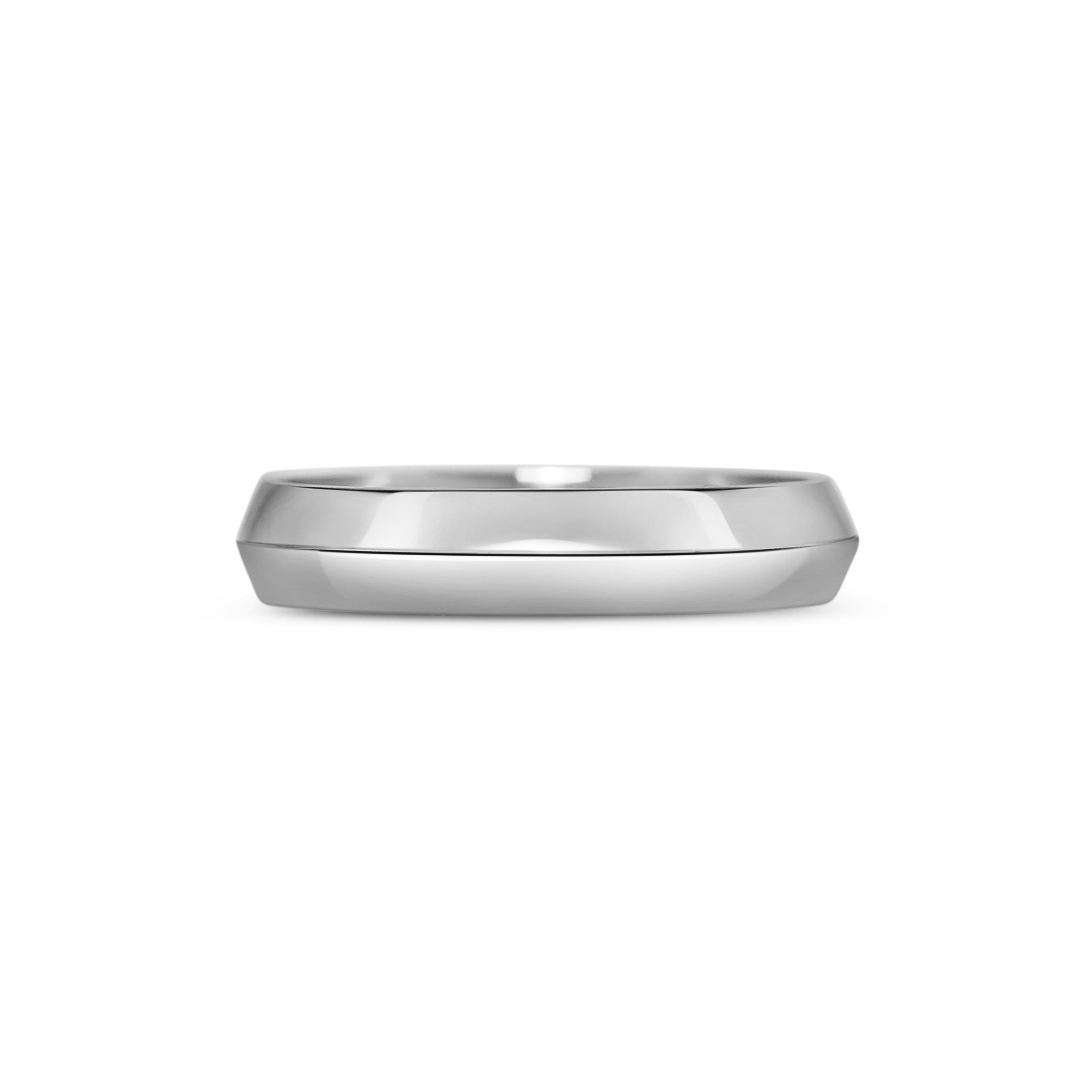 The Knife Edge Band - 3.8mm by East London jeweller Rachel Boston | Discover our collections of unique and timeless engagement rings, wedding rings, and modern fine jewellery.