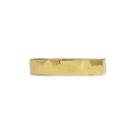 Polished Hammered Flat Wedding Band - 4.5mm