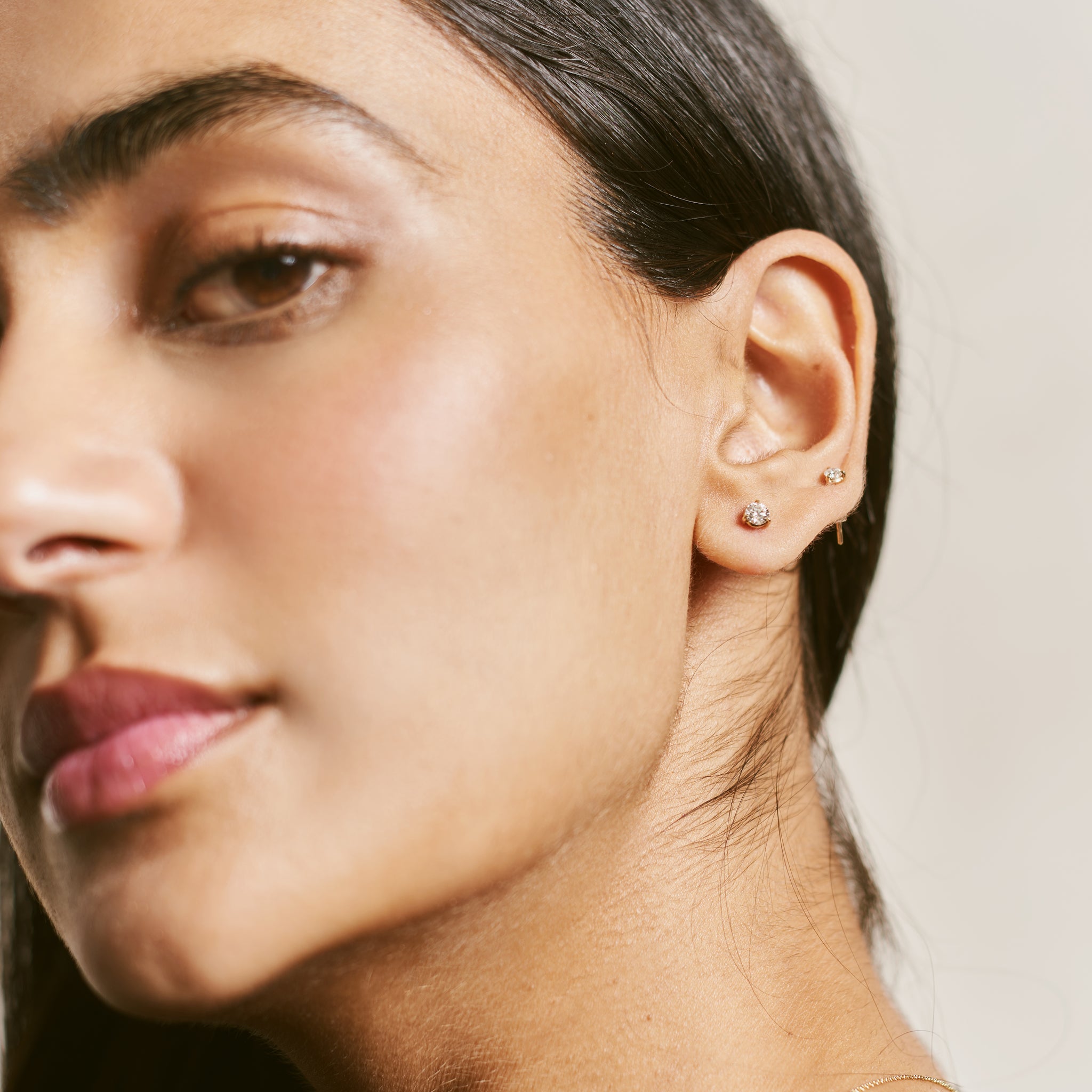 The 4mm Round Diamond Stud Earrings by East London jeweller Rachel Boston | Discover our collections of unique and timeless engagement rings, wedding rings, and modern fine jewellery.