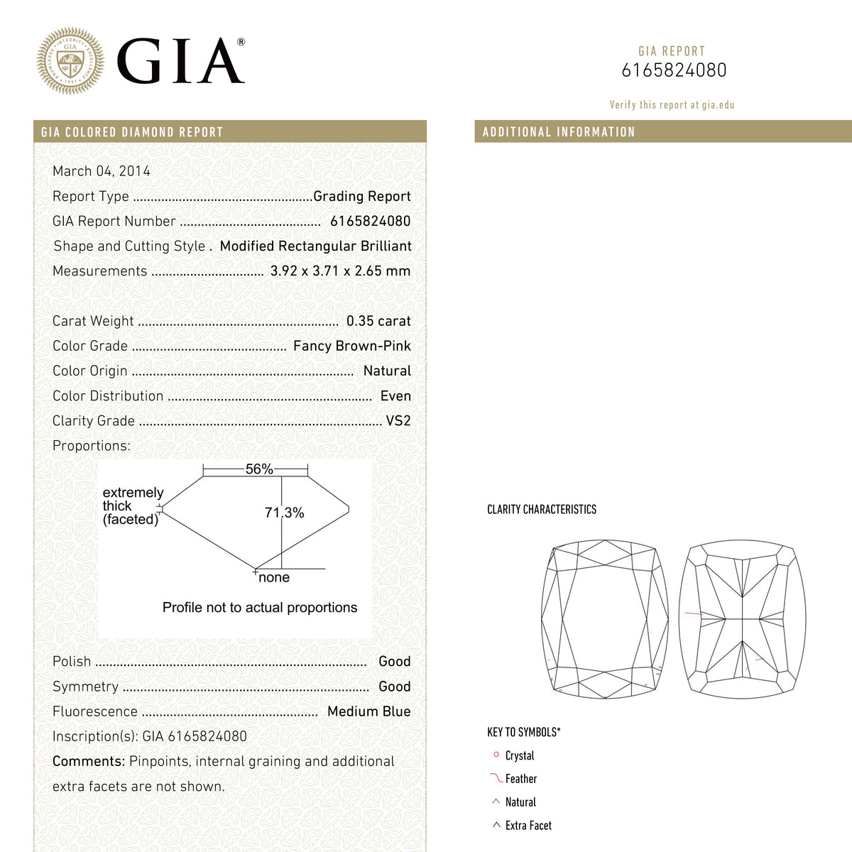 The 0.35ct 3.92x3.71x2.65mm GIA VS2 Fancy Brown-Pink Cushion Brilliant 🇦🇺 24124-01 by East London jeweller Rachel Boston | Discover our collections of unique and timeless engagement rings, wedding rings, and modern fine jewellery.