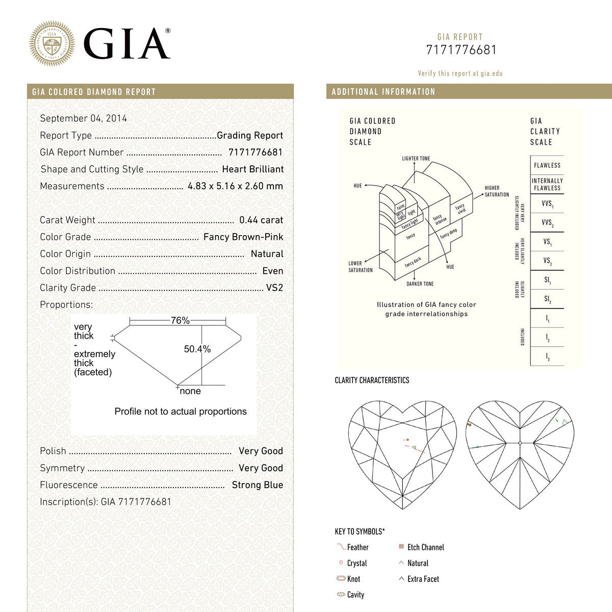 The 0.44ct 4.83x5.16x2.60mm GIA VS2 Fancy Deep Brown-Pink Heart Brilliant 🇦🇺 24154-01 by East London jeweller Rachel Boston | Discover our collections of unique and timeless engagement rings, wedding rings, and modern fine jewellery.