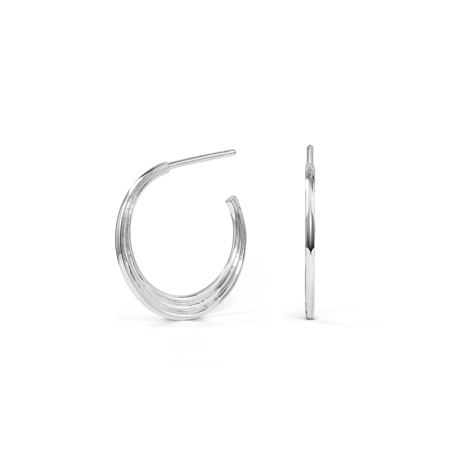 The Adversus Hoop Earrings by East London jeweller Rachel Boston | Discover our collections of unique and timeless engagement rings, wedding rings, and modern fine jewellery.