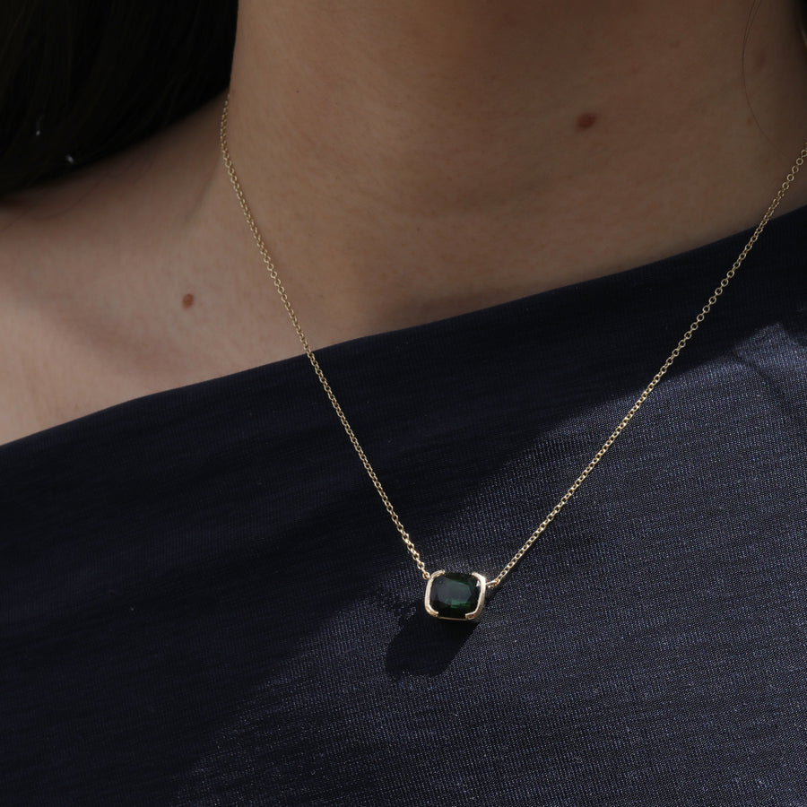 The Amaranth Necklace - 3.16ct Tourmaline by East London jeweller Rachel Boston | Discover our collections of unique and timeless engagement rings, wedding rings, and modern fine jewellery. - Rachel Boston Jewellery