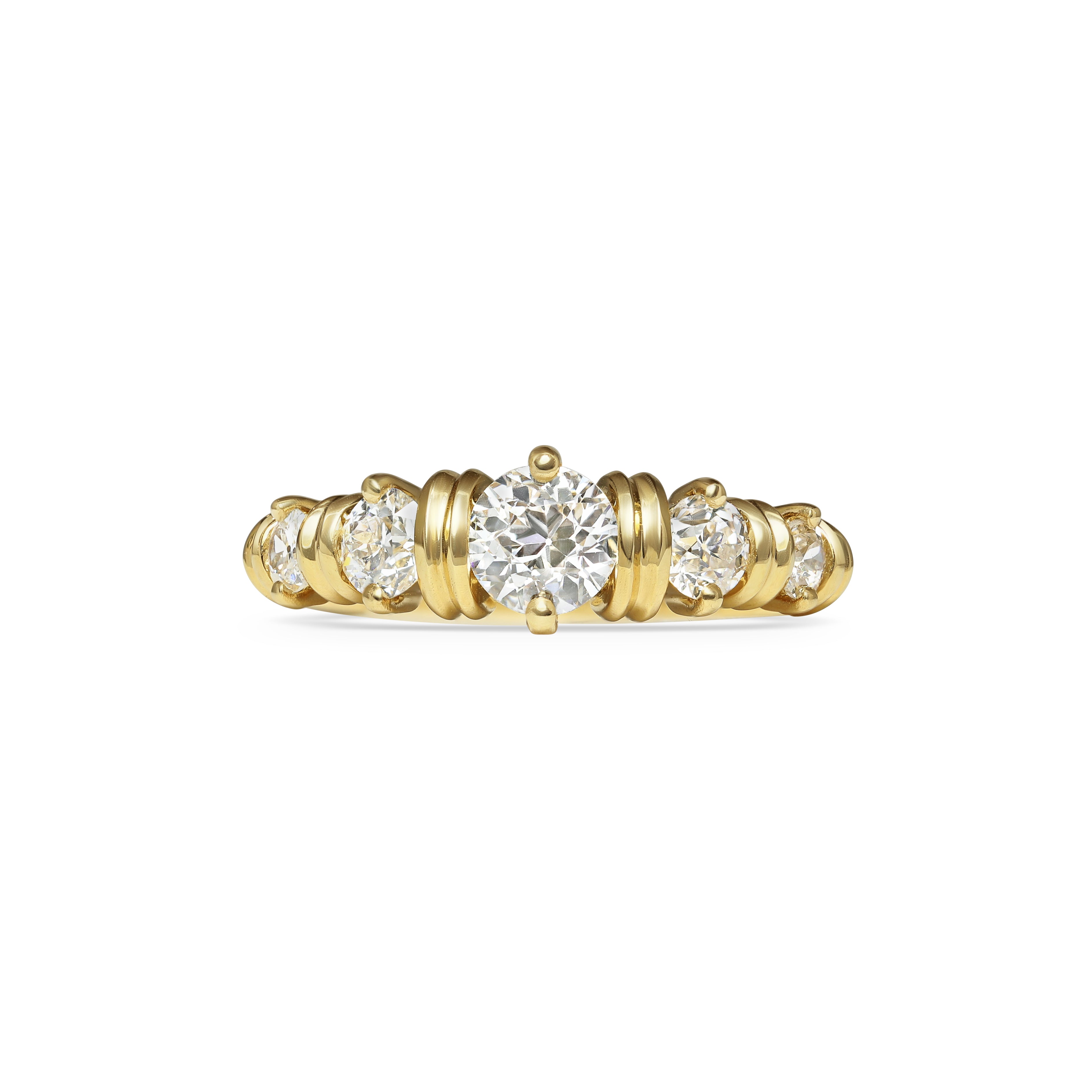 The X - BADEN Ring by East London jeweller Rachel Boston | Discover our collections of unique and timeless engagement rings, wedding rings, and modern fine jewellery.