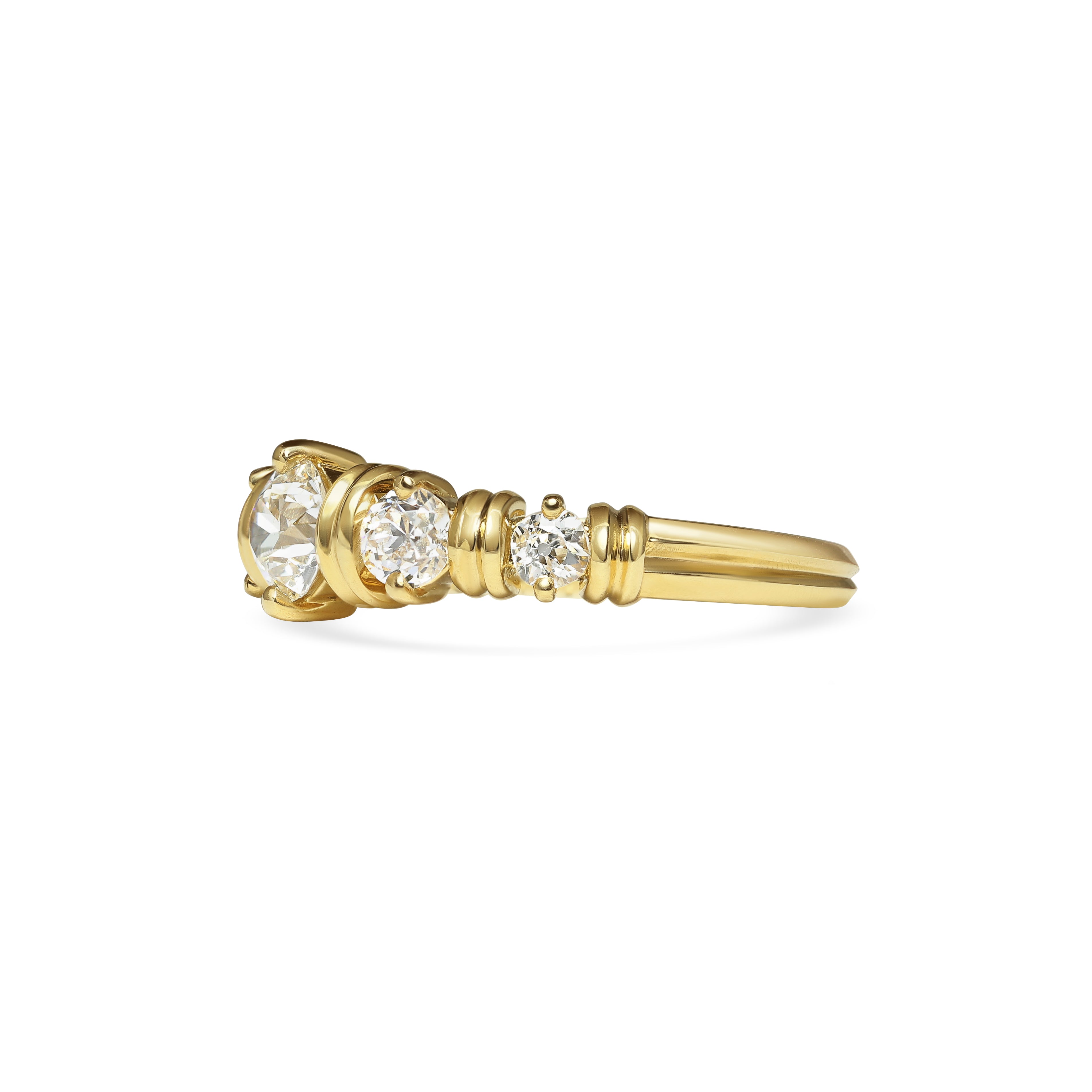 The X - BADEN Ring by East London jeweller Rachel Boston | Discover our collections of unique and timeless engagement rings, wedding rings, and modern fine jewellery.
