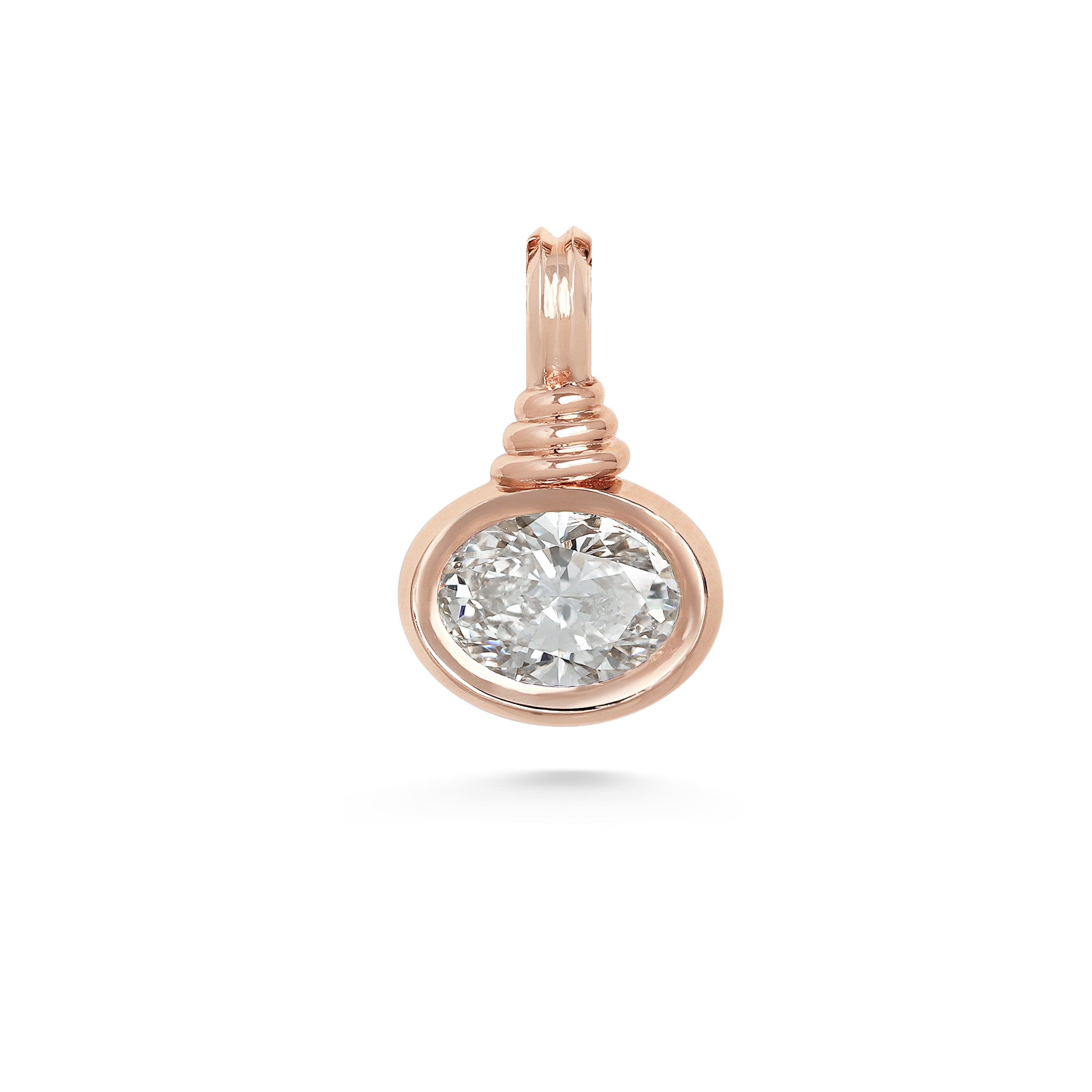The Bound Pendant - Oval Cut by East London jeweller Rachel Boston | Discover our collections of unique and timeless engagement rings, wedding rings, and modern fine jewellery.