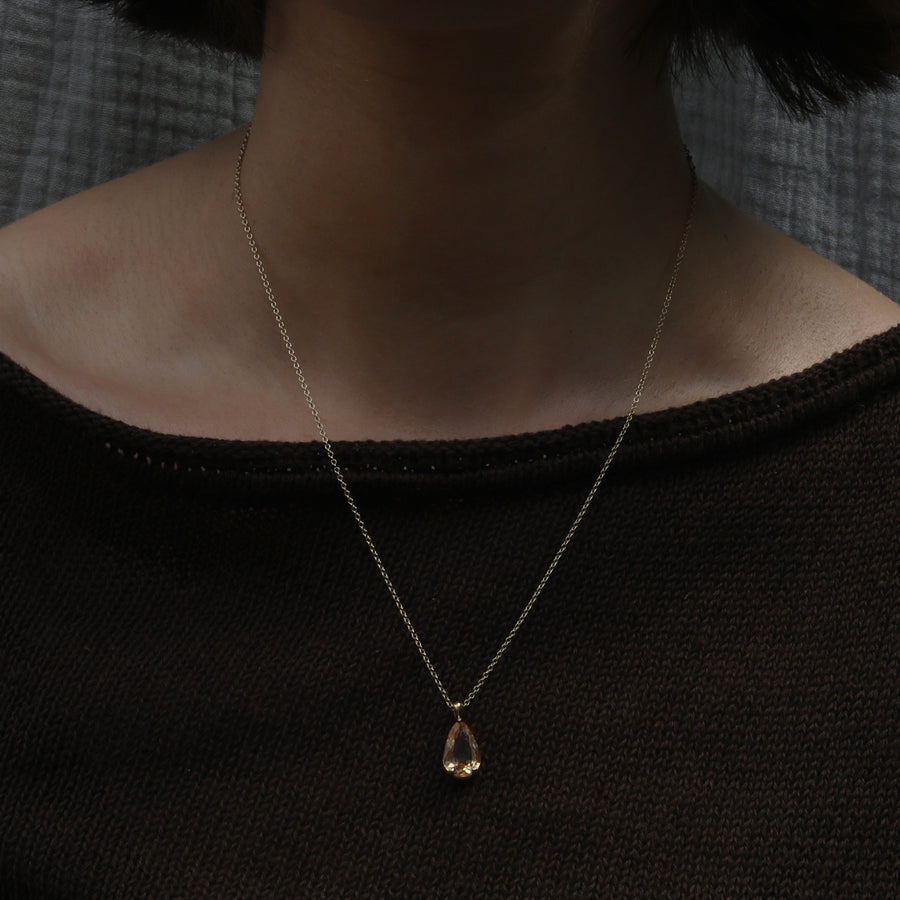 The Begonia Necklace - 3.49ct Topaz by East London jeweller Rachel Boston | Discover our collections of unique and timeless engagement rings, wedding rings, and modern fine jewellery. - Rachel Boston Jewellery