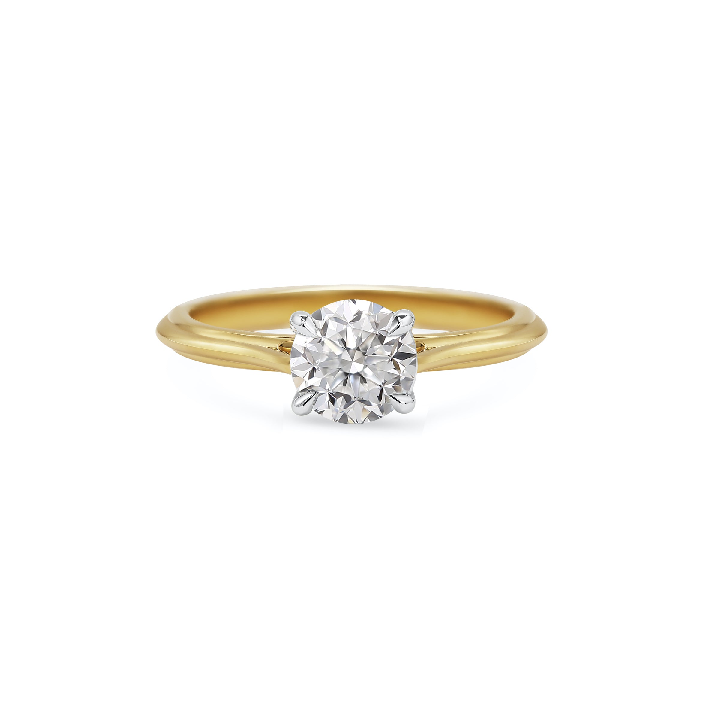 The Blanche Ring - Round Cut by East London jeweller Rachel Boston | Discover our collections of unique and timeless engagement rings, wedding rings, and modern fine jewellery.