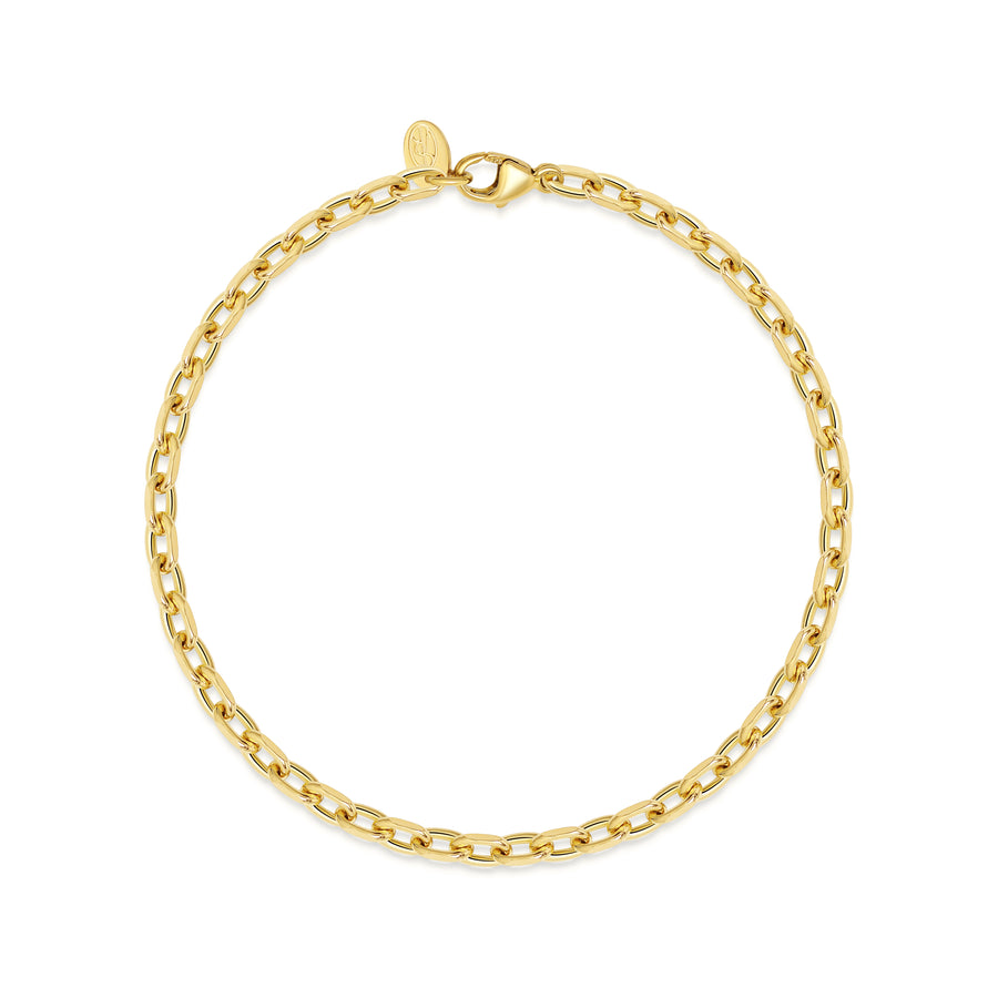 The Boston Straight Filed Trace Bracelet - 3.12mm by East London jeweller Rachel Boston | Discover our collections of unique and timeless engagement rings, wedding rings, and modern fine jewellery. - Rachel Boston Jewellery