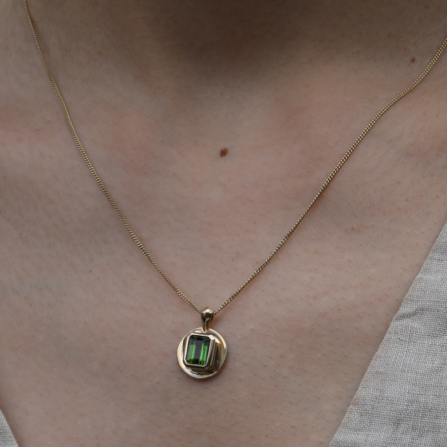 The Bourgeois Necklace - 1.65ct Tourmaline by East London jeweller Rachel Boston | Discover our collections of unique and timeless engagement rings, wedding rings, and modern fine jewellery. - Rachel Boston Jewellery