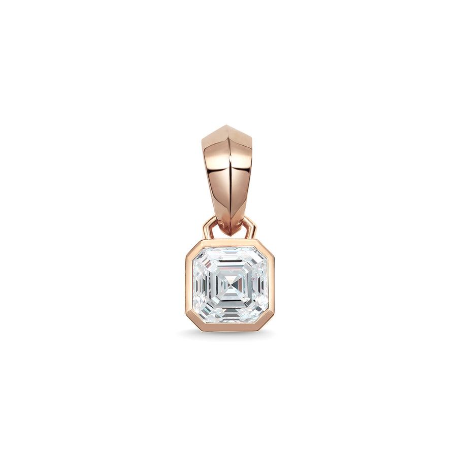 The Chunky Charm Pendant - Asscher Cut by East London jeweller Rachel Boston | Discover our collections of unique and timeless engagement rings, wedding rings, and modern fine jewellery. - Rachel Boston Jewellery