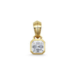 Chunky Charm Pendant - Asscher Cut